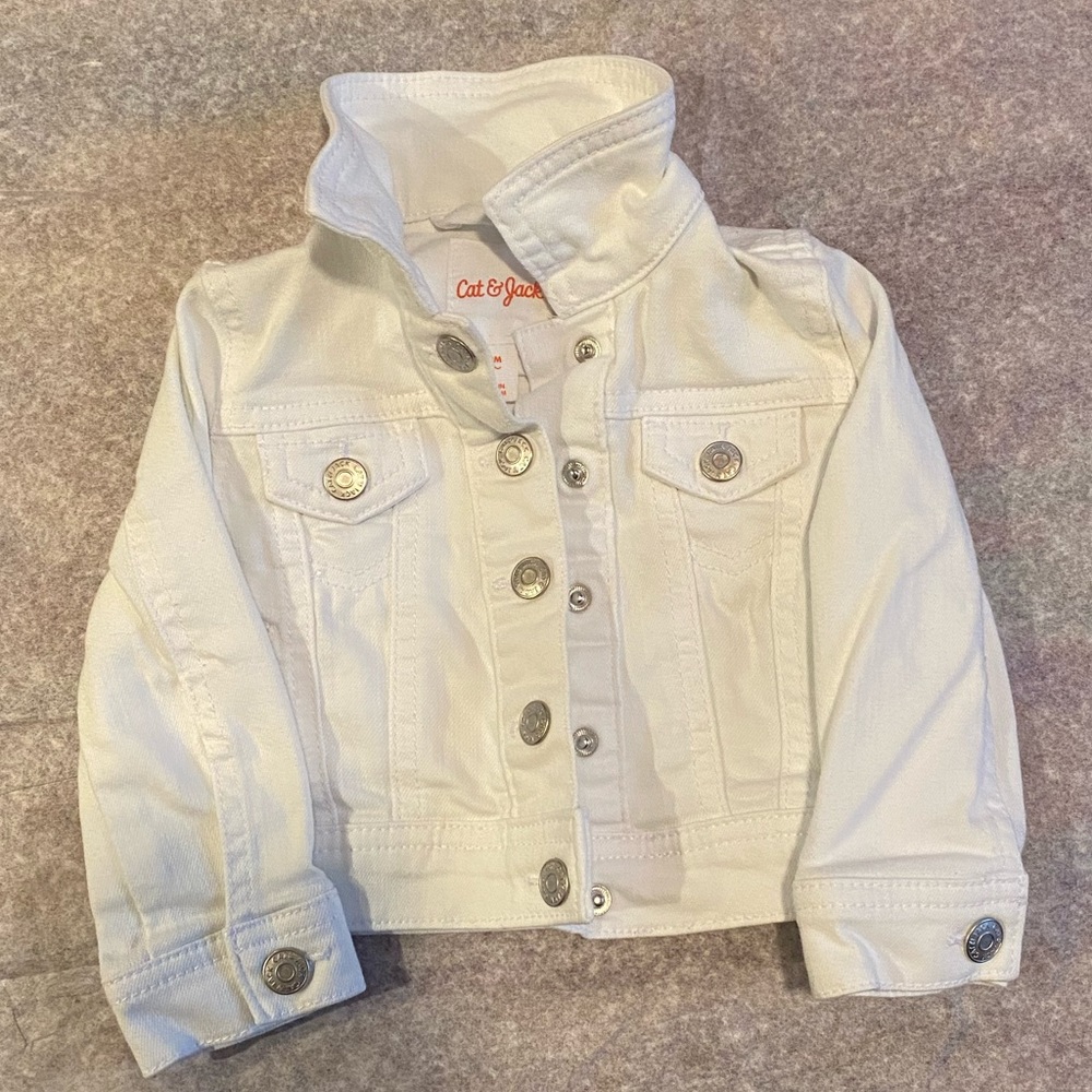 Like new white denim jacket